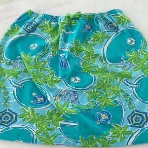 Lilly Pulitzer Tropical Blue and Green Skirt